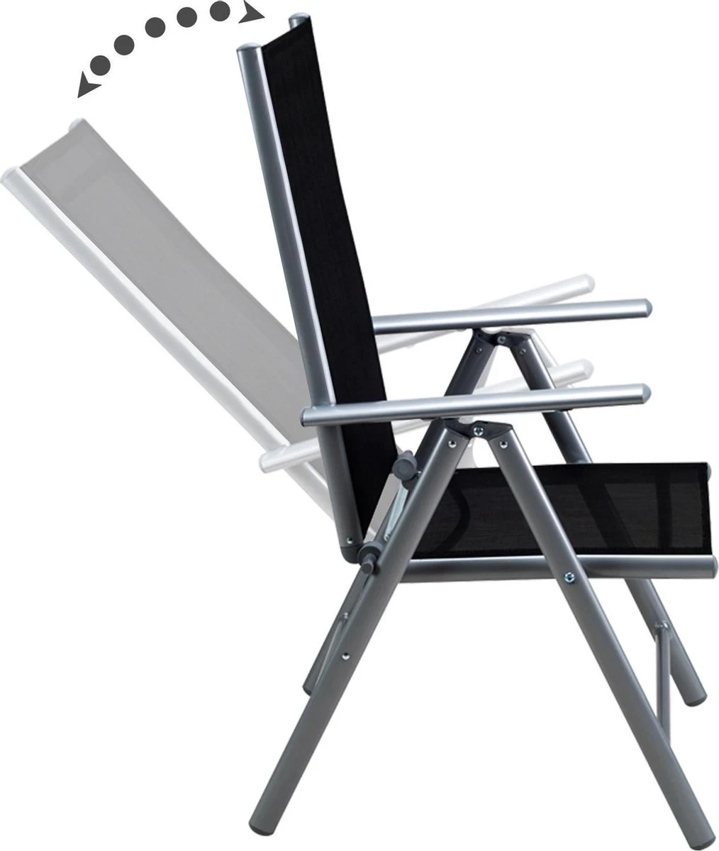 Casaria Alumunium Tuinset Bern - 6 Stoelen + 1 Tafel – Zilver 7 Casaria Alumunium Tuinset Bern - 6 Stoelen + 1 Tafel – Zilver - Image 7