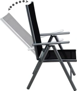 Tuinset 4 + 1 Klapstoelen Tuintafel – Aluminium 80x80cm - Grijs -Tuinartikelen Winkel 1015x1200 1