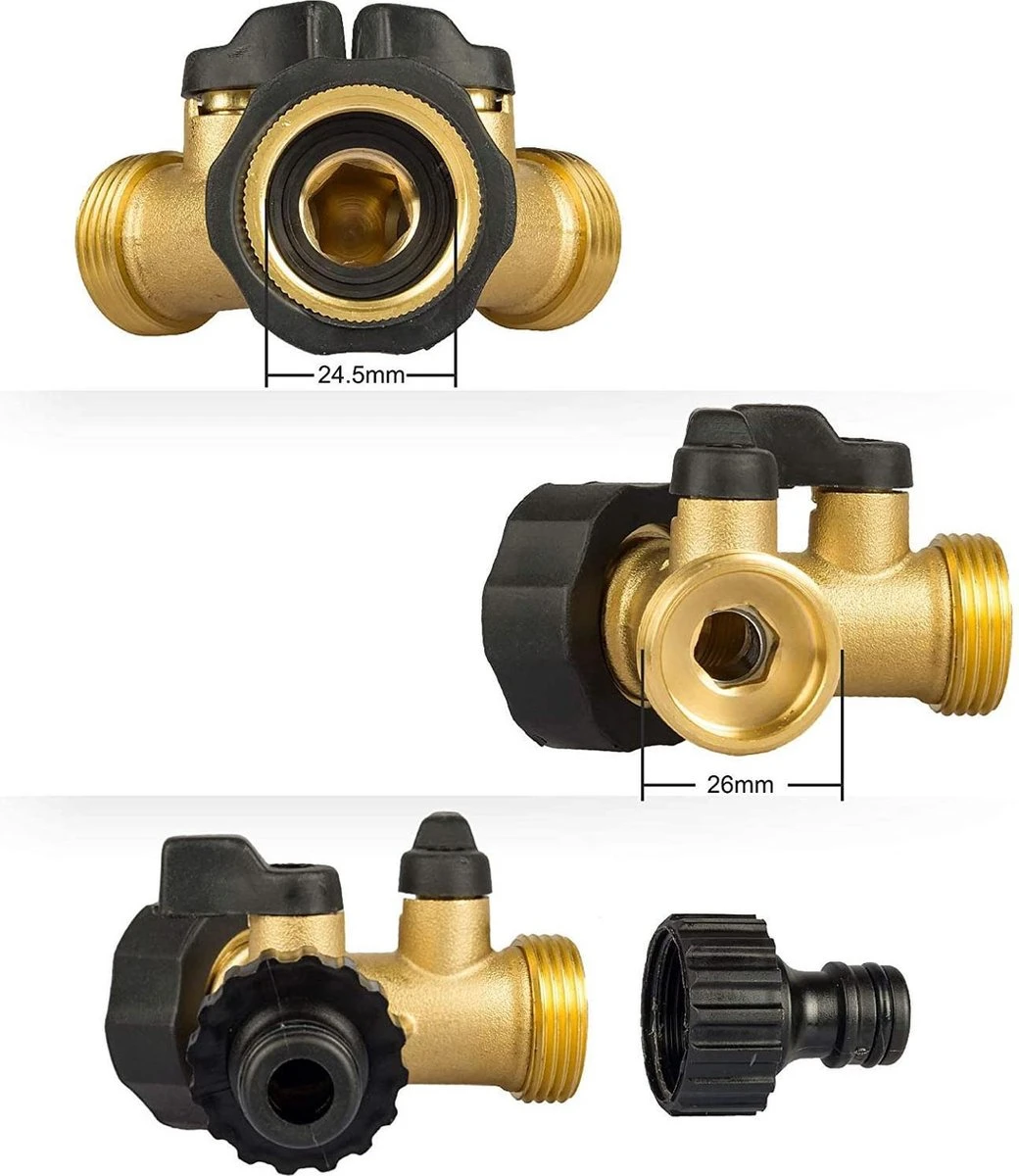 Sens Design Waterverdeler 2-weg – Messing – Past Op Europese Kranen 3 Sens Design Waterverdeler 2-weg – Messing – Past Op Europese Kranen - Image 3