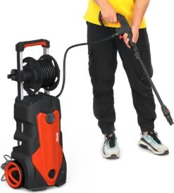 Merkloos Home Hogedrukreiniger - 2100W - 165 Bar - Met Verstelbare Nozzles Slanghaspel 5m Netsnoer 10m Slang - Voor Reiniging Huis Auto Tuin -Tuinartikelen Winkel 1083x1200