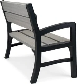 Keter Montero Tuinbank – 2-personen - 120x61x91cm - Grafiet -Tuinartikelen Winkel 1103x1200