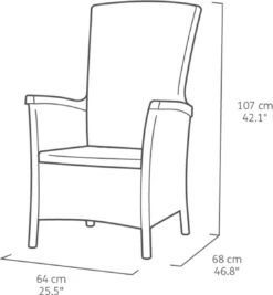 Allibert Vermont Verstelbare Tuinstoel - 64x68x107cm - Grafiet -Tuinartikelen Winkel 1111x1200 1