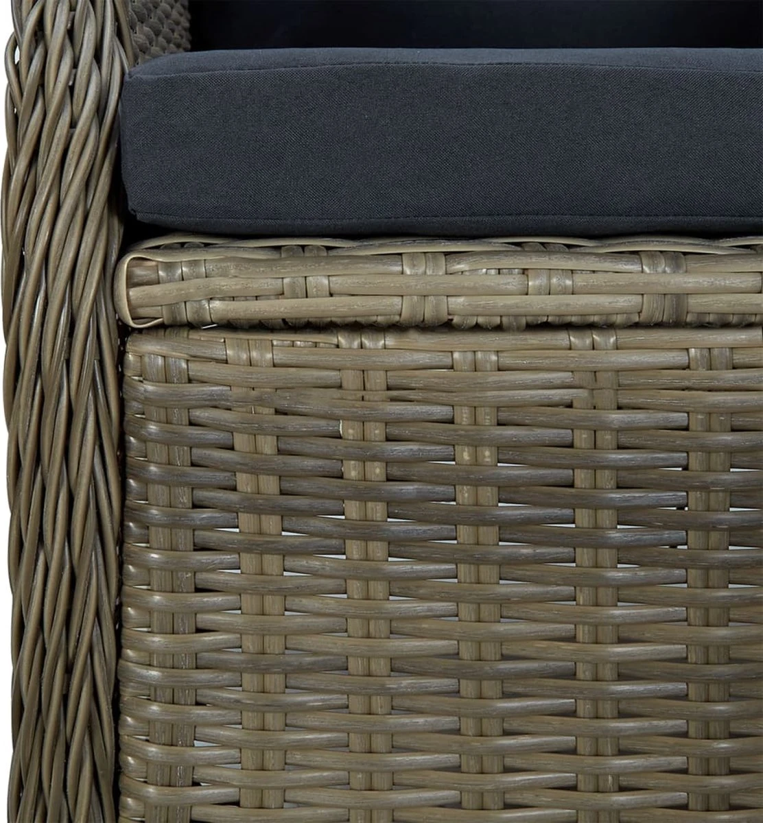 VidaXL 5-delige Tuinset Poly Rattan Bruin 5 VidaXL 5-delige Tuinset Poly Rattan Bruin - Image 5