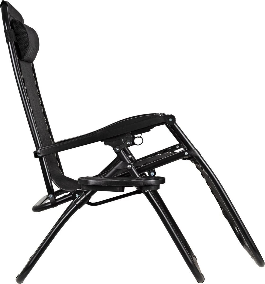 Luxe Ligstoel Met Hoofdsteun & Voetsteun - Verstelbare Rugleuning - Zonnebed Relaxstoel Voor Tuin/Terras/Strand/Balkon/Zwembad/Camping - Inklapbaar - Weerbestendig - Zwart 2 Luxe Ligstoel Met Hoofdsteun & Voetsteun - Verstelbare Rugleuning - Zonnebed Relaxstoel Voor Tuin/Terras/Strand/Balkon/Zwembad/Camping - Inklapbaar - Weerbestendig - Zwart - Image 2