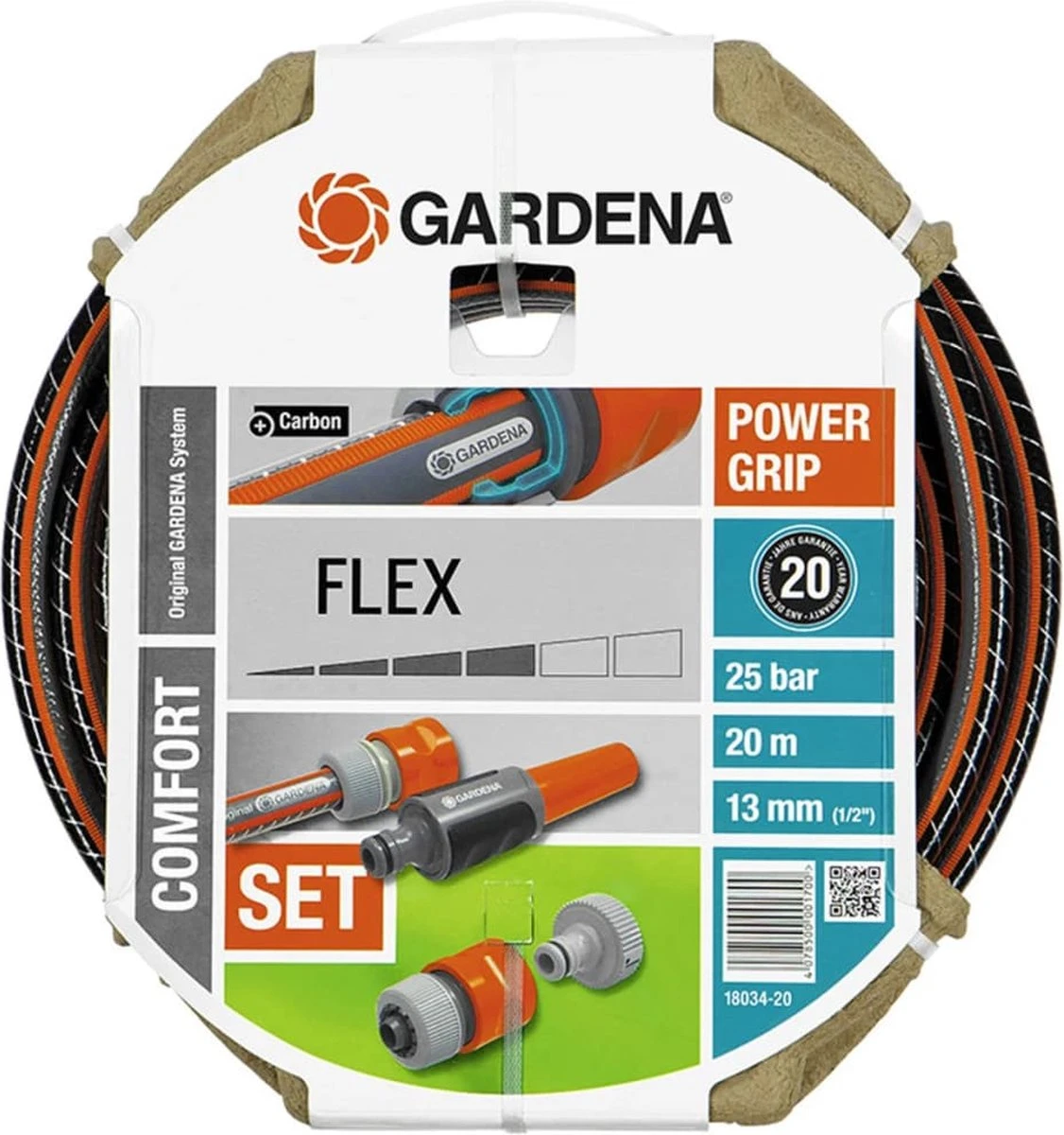 GARDENA - Comfort FLEX - 6-delige Tuinslangset Tuinslang - 20 Meter - 13 Mm 2 GARDENA - Comfort FLEX - 6-delige Tuinslangset Tuinslang - 20 Meter - 13 Mm - Image 2