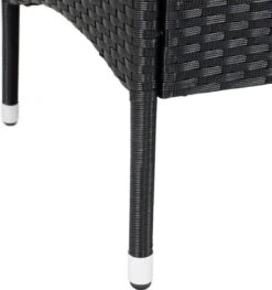 Casaria Tuinbank Polyrattan – 2 Zitter Incl. Tafel & Kussens – Zwart -Tuinartikelen Winkel 1128x1200 1