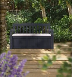 Keter Eden Garden Bench Opbergbank - 265L - 140x60x84cm - Zwart/Grijs 15 Keter Eden Garden Bench Opbergbank - 265L - 140x60x84cm - Zwart/Grijs -Tuinartikelen Winkel 1132x1200