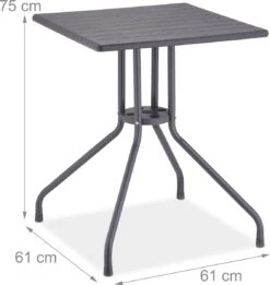 Relaxdays Tuintafel Vierkant - Buitentafel - Kleine Eettafel Tuin - Balkontafel Kunststof -Tuinartikelen Winkel 1134x1200 1