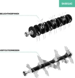 VONROC Elektrische Verticuteermachine - Gazonbeluchter – 1300W – Maaibreedte 320 Mm – 4 Dieptestanden (12/9/6/3 Mm) – Incl. 35L. Opvangbak -Tuinartikelen Winkel 1160x1200 3