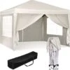 Waterdichte Partytent 3x3 Meter Opvouwbaar Met Zijwanden- Paviljoen Met Zijpanelen - Easy Up - Pop-up Tent Met Haringen, Touw En Anti Slip Poten