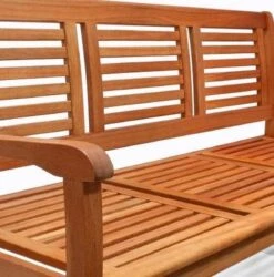 Casaria Tuinbank - FSC®-Gecertificeerd Eucalyptushout - 153cm Bruin -Tuinartikelen Winkel 1185x1200