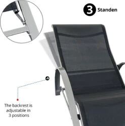 MaxxGarden Ligbed Set - 2 Stuks Zwart - Met Tafel - Sun Loungers - Loungebed -Tuinartikelen Winkel 1191x1200 1