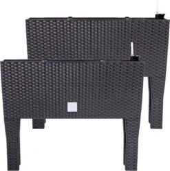 Prosperplast Kunststof Rato Plantenbak Op Poten Met Irrigatiesysteem Antraciet 80 X 33 X 62 Cm - 72 Liter - Balkonbakken/bloembakken -Tuinartikelen Winkel 1191x1200 5