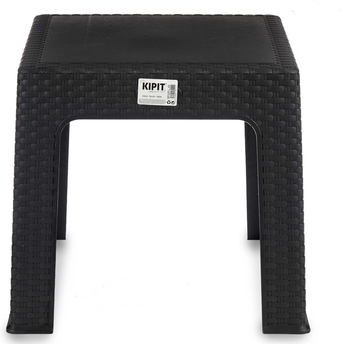 Rotan Bijzettafeltje/plantenverhoger Antraciet Grijs 47 X 47 X 42 Cm Voor Binnen/buiten 2 Rotan Bijzettafeltje/plantenverhoger Antraciet Grijs 47 X 47 X 42 Cm Voor Binnen/buiten - Image 2