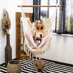 Springos Hangstoel | Binnen & Buiten | Met 2 Kussens | Boekenvak | Ook Voor Kinderen | Belastbaar Tot 150 Kg | Wit 8 Springos Hangstoel | Binnen & Buiten | Met 2 Kussens | Boekenvak | Ook Voor Kinderen | Belastbaar Tot 150 Kg | Wit -Tuinartikelen Winkel 1198x1200