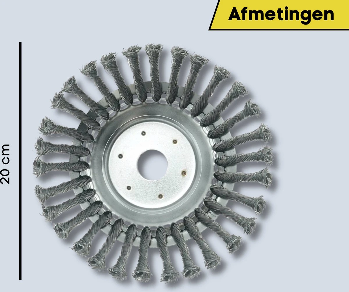 Merkloos Onkruidborstel Voor Bosmaaier | 200mm 20 Cm Staalborstel Nieuw | Universele Onkruidborstel 200 Mm - Onkruidverwijderaar - Voegenborstel - Grastrimmer 4 Merkloos Onkruidborstel Voor Bosmaaier | 200mm 20 Cm Staalborstel Nieuw | Universele Onkruidborstel 200 Mm - Onkruidverwijderaar - Voegenborstel - Grastrimmer - Image 4