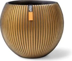 Capi Europe - Vaas Bol Groove XL - 39x33 - Goud - Bloempot Voor Binnen - Opening ⌀24 - GVGB270 -Tuinartikelen Winkel 1200x1007 4