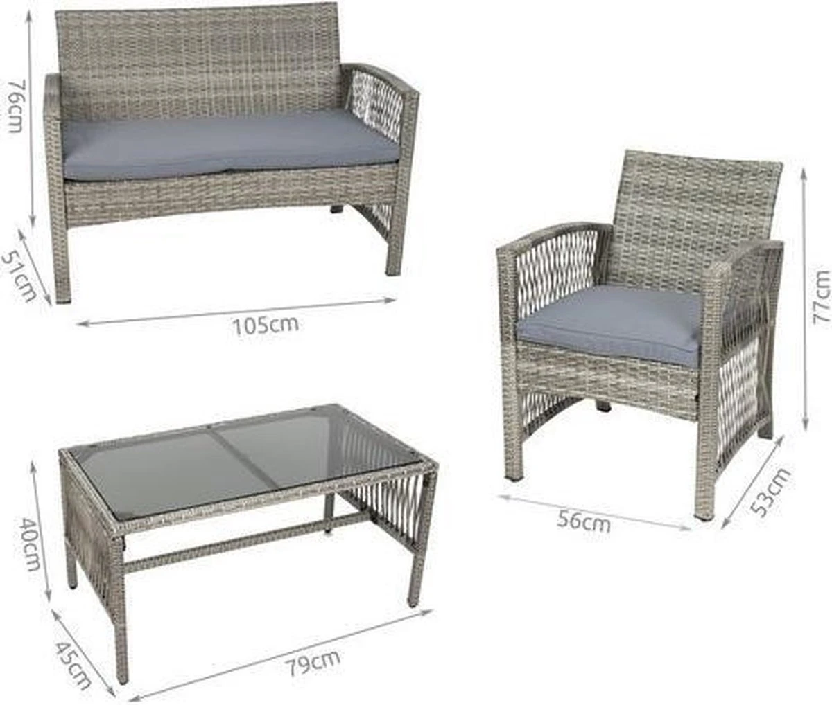 Merkloos Tuin Loungeset Grijs / Bruin - Lounge Set Tuin - Relax Bank - Lounge Bank Tuin - Tuinbank - Loungebank - Tuinset/ Loungebank - Tuinset - Tuinstoel - Loungeset - Rattan Tuinmeubilair - Poly Rotan Tuinmeubelen - Grijs / Bruin 4 Merkloos Tuin Loungeset Grijs / Bruin - Lounge Set Tuin - Relax Bank - Lounge Bank Tuin - Tuinbank - Loungebank - Tuinset/ Loungebank - Tuinset - Tuinstoel - Loungeset - Rattan Tuinmeubilair - Poly Rotan Tuinmeubelen - Grijs / Bruin - Image 4