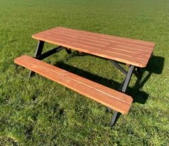 Goedkopepicknicktafels.nl | Zwart Bruine XL Picknicktafel Bruno | Tuintafel 6 Persoons | Bruin Zwart Gespoten Gedroogd Grenen Hout! -Tuinartikelen Winkel 1200x1035