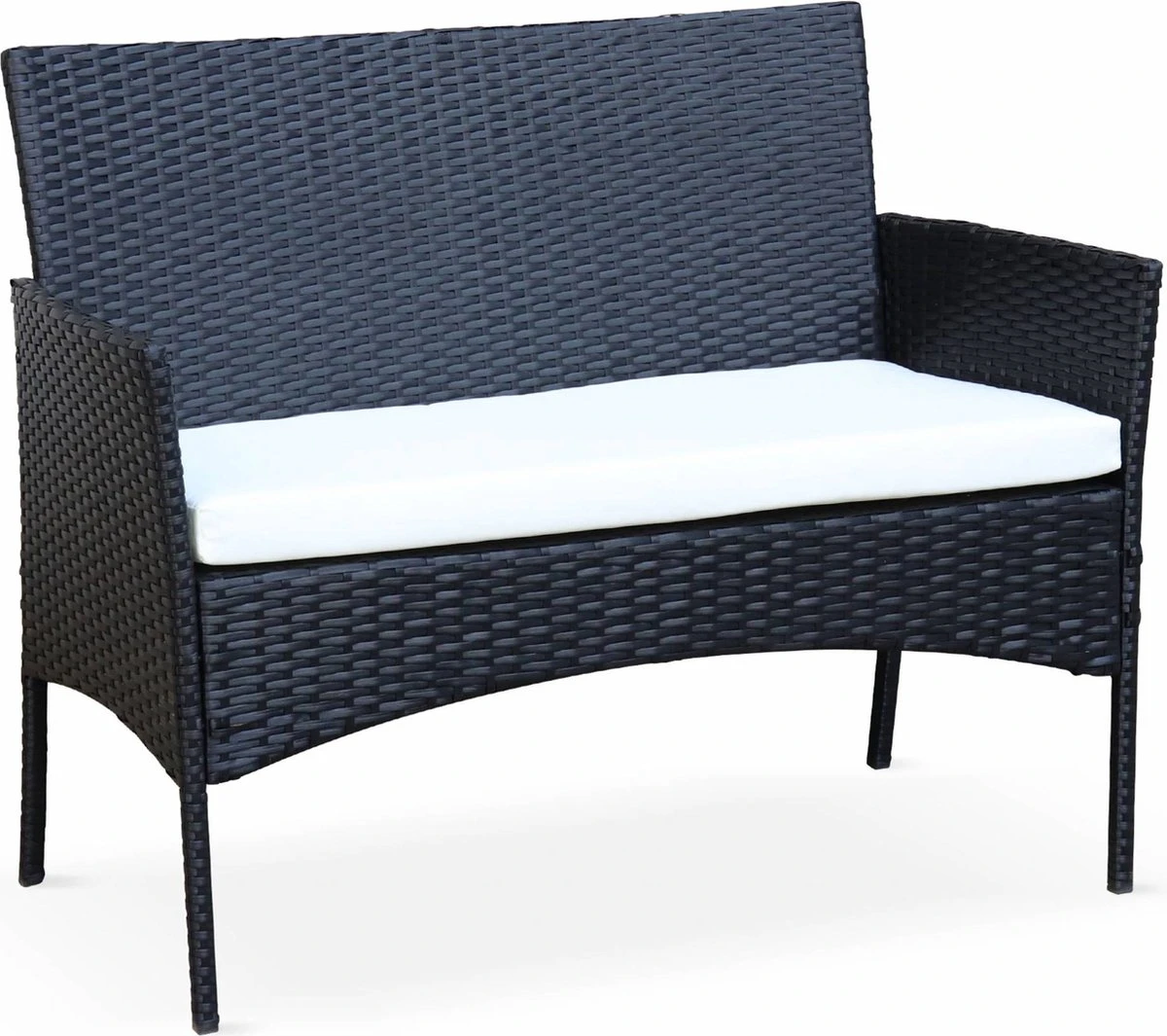 Tuinmeubel Van Gevlochten Hars, 4 Plaatsen 2 Tuinmeubel Van Gevlochten Hars, 4 Plaatsen - Image 2