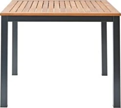NATERIAL - Tuintafel Vierkant ORIS - 4 Personen - Houten Tafel 90x90 Cm - Aluminium - Met Houten Blad - Eucalyptus -Tuinartikelen Winkel 1200x1079