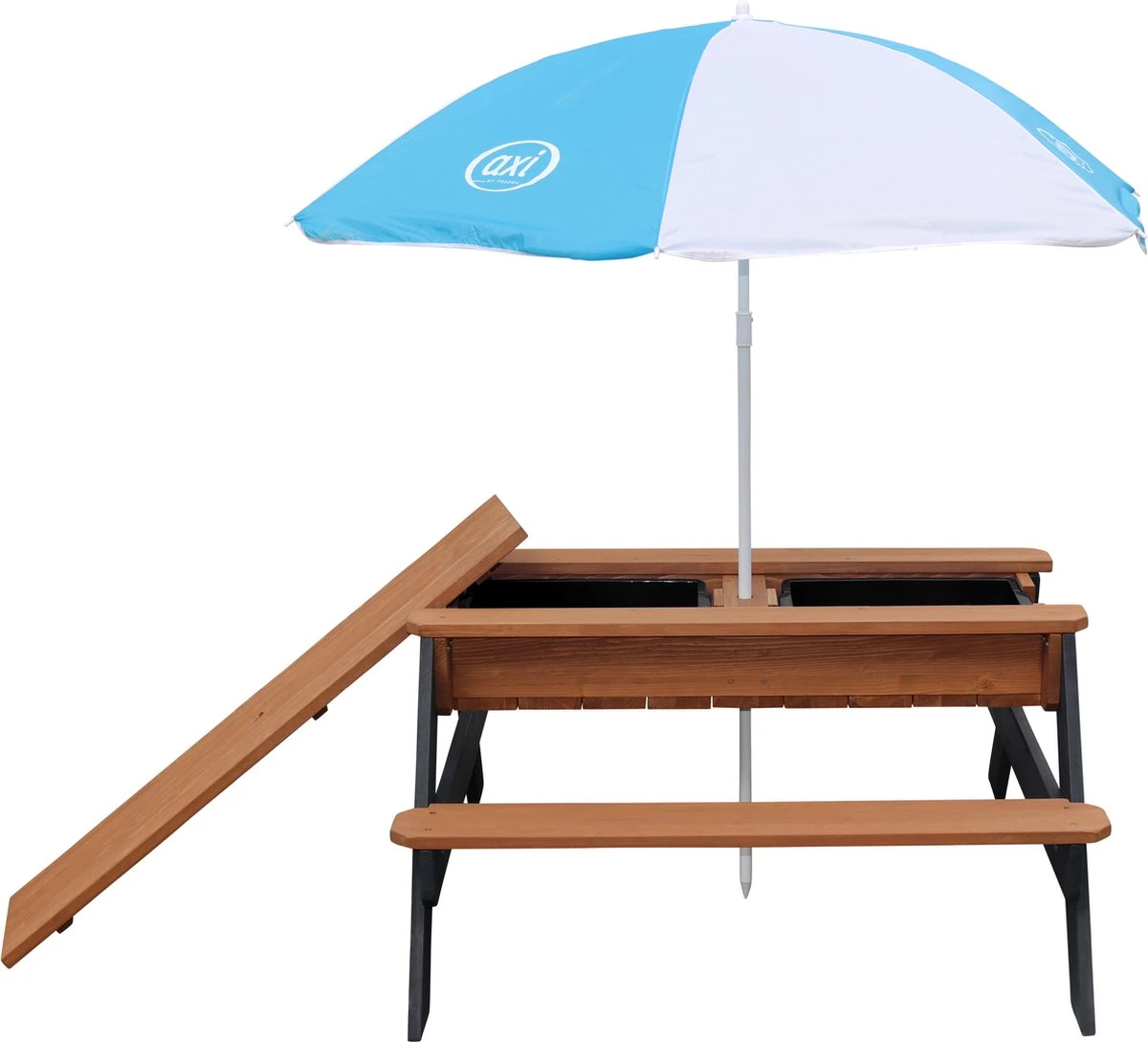 AXI Nick Zand & Water Picknicktafel In Antraciet/Bruin - Parasol Blauw/Wit - Picknick Tafel Voor Kinderen Van Hout 7 AXI Nick Zand & Water Picknicktafel In Antraciet/Bruin - Parasol Blauw/Wit - Picknick Tafel Voor Kinderen Van Hout - Image 7