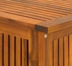 Casaria Opbergbox Acacia Hout – Weerbestendig 115cm - Bruin -Tuinartikelen Winkel 1200x1102