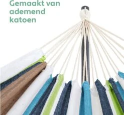 Vita5 Hangmat Met Standaard – 2 Persoons – Incl. Bekerhouder – 205kg Draaggewicht – Groen/Blauw -Tuinartikelen Winkel 1200x1111 1