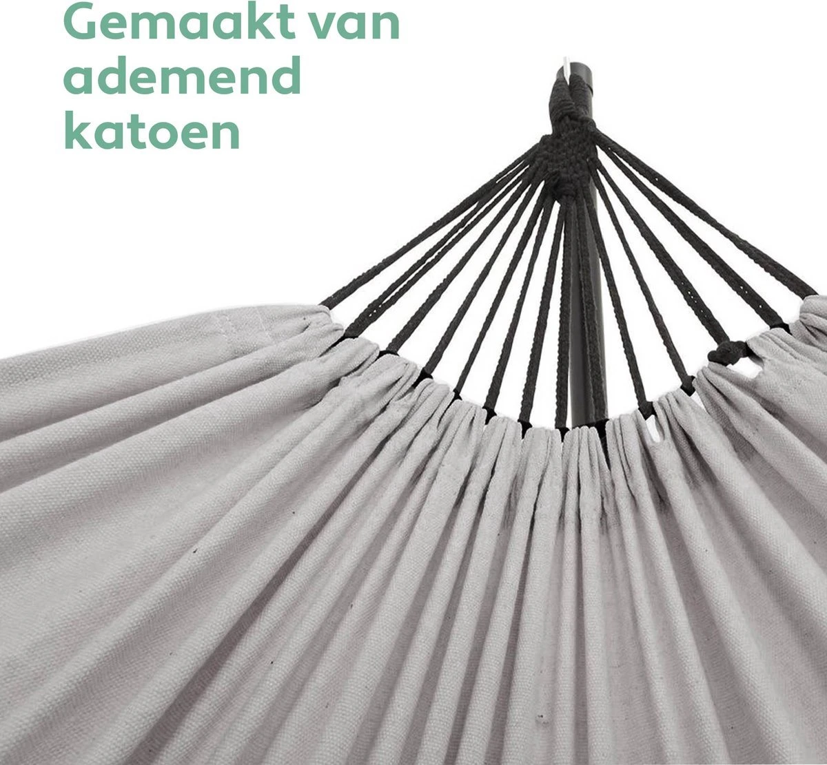 Vita5 Hangmat Met Standaard – 2 Persoons – Incl. Bekerhouder – 205kg Draaggewicht – Grijs 10 Vita5 Hangmat Met Standaard – 2 Persoons – Incl. Bekerhouder – 205kg Draaggewicht – Grijs - Image 10