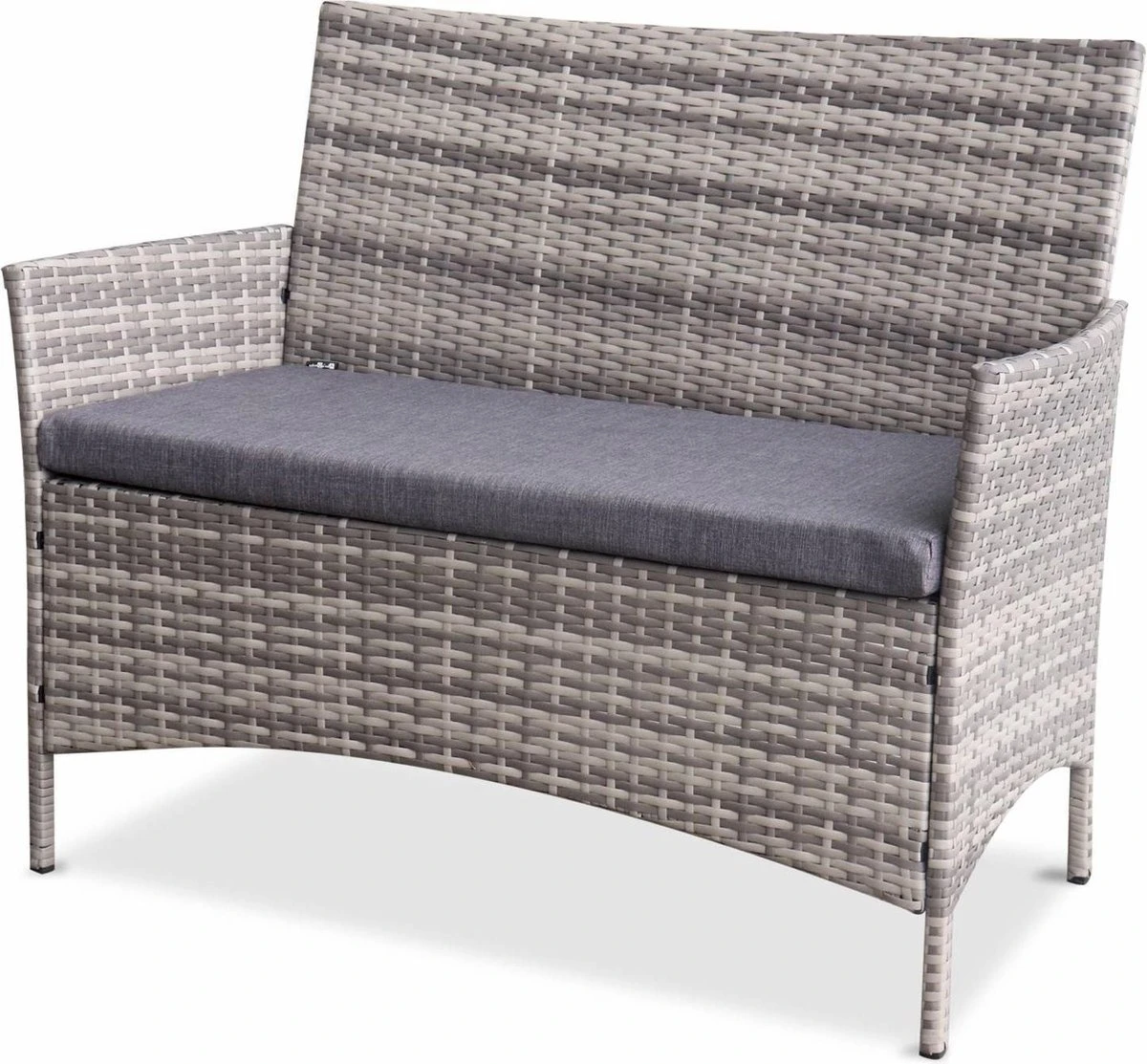 Alice's Garden Loungeset Moltès - 4 Plaatsen - Wicker - Kleine Set - Tinten Grijs/grijs 5 Alice's Garden Loungeset Moltès - 4 Plaatsen - Wicker - Kleine Set - Tinten Grijs/grijs - Image 5