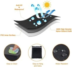 BOTC Tuinbank Beschermhoes - Beschermhoes Voor Hoekbank - Premium Tuinbank Beschermhoes - L-vorm - 300/98 X 300/98 X 70cm - Zwart -Tuinartikelen Winkel 1200x1115