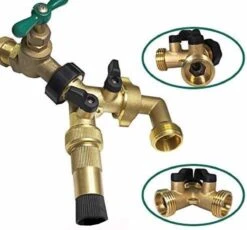 Y Stuk Kraan Splitter – Aanvoer Y Stuk Voor Wasmachine - Waterverdeler - Buitenkraan - Waterverdeler 2 Weg – Messing - -Tuinartikelen Winkel 1200x1115 3