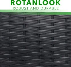 Opbergbox 310L UV-Bestendig Weerbestendig Wielen Tuinbox Rotan-look Antraciet -Tuinartikelen Winkel 1200x1131