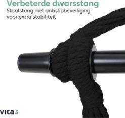 Vita5 XXL Hangstoel | Binnen&Buiten Hangnest | Incl. 2 Kussens En Boekenvak | Volwassenen&Kinderen | Hangmatstoel Tot 225kg | Grijs -Tuinartikelen Winkel 1200x1133