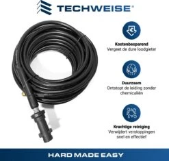 Techweise - Rioolslang Voor Kärcher K2 T/m K7 - 10M - Met Vier Achterwaartse Hogedruksproeiers -Tuinartikelen Winkel 1200x1144 5