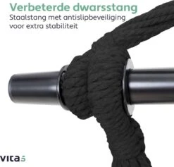 Vita5 XXL Hangstoel | Binnen&Buiten Hangnest | Incl. 2 Kussens En Boekenvak | Volwassenen&Kinderen | Hangmatstoel Tot 225kg | Donkergroen -Tuinartikelen Winkel 1200x1152