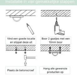 XYZ Goods - Luxe Plafondhaak - Hangmat Bevestigingsset - Schommelhaak - Ophangsysteem - Ophanghaak - Plafondbeugel - Bokszak - Schommelstoel - Hangstoel - RVS -Tuinartikelen Winkel 1200x1161