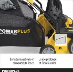 Powerplus POWXG7516 Elektrische Verticuteermachine - Mos Verwijderaar - 1800W - 360mm Maaibreedte- 45L Opvangbak - Incl. Gazonbeluchter/grasbeluchter -Tuinartikelen Winkel 1200x1177 4