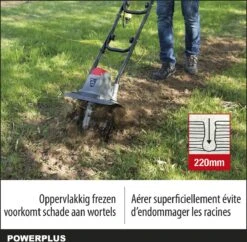 Powerplus POWEG7010 Tuinfrees - 1050W - Werkbreedte 320mm - Werkdiepte Max. 220mm - Incl. 4 Messen -Tuinartikelen Winkel 1200x1178 3