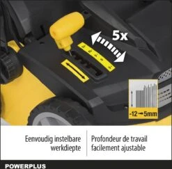 Powerplus POWXG7516 Elektrische Verticuteermachine - Mos Verwijderaar - 1800W - 360mm Maaibreedte- 45L Opvangbak - Incl. Gazonbeluchter/grasbeluchter -Tuinartikelen Winkel 1200x1179 8