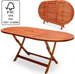Merkloos Tuintafel Acaciahout - 160x85x75cm - FSC-gecertificeerd -Tuinartikelen Winkel 1200x1180
