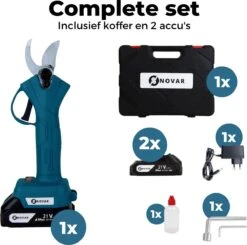 NovarGarden® Elektrische Snoeischaar NG1 - 2x Accu - Elektrisch - Takkenschaar - Op Batterij - 28mm 21 NovarGarden® Elektrische Snoeischaar NG1 - 2x Accu - Elektrisch - Takkenschaar - Op Batterij - 28mm -Tuinartikelen Winkel 1200x1189 6