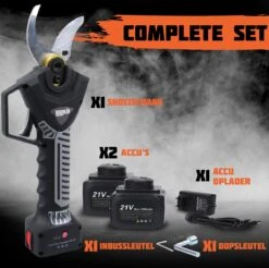 Reichlër® Elektrische Snoeischaar - 40 Mm Snijdiameter - 2x Accu - Anti-cut Functie - Heggenschaar - Takkenschaar - Zwart 12 Reichlër® Elektrische Snoeischaar - 40 Mm Snijdiameter - 2x Accu - Anti-cut Functie - Heggenschaar - Takkenschaar - Zwart -Tuinartikelen Winkel 1200x1195 5