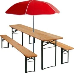 Casaria Tuinset Hout – 2 Banken 1Tafel Inklapbaar - 170x46x75cm -Tuinartikelen Winkel 1200x1197 9