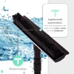 CLEANLY® Rubberen Bezem Met Vloerwisser - Kappersbezem - Zachte Bezem Binnen & Buiten - Vloertrekker Met Steel - 68-150 Cm -Tuinartikelen Winkel 1200x1200 1105