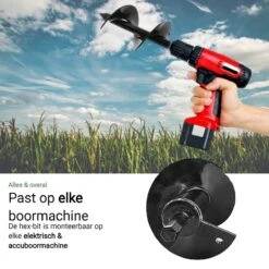 MaatWorkz - Grondboor - 25 CM - Boormachine - Bollenplanter - Moestuin - Palenboor - Boor - Tuin -Tuinartikelen Winkel 1200x1200 1175