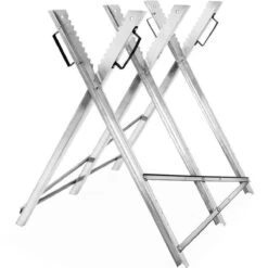 Merkloos Monzana Zaagbok - Metaal Opvouwbaar 83x81x88cm - Zilver -Tuinartikelen Winkel 1200x1200 1222