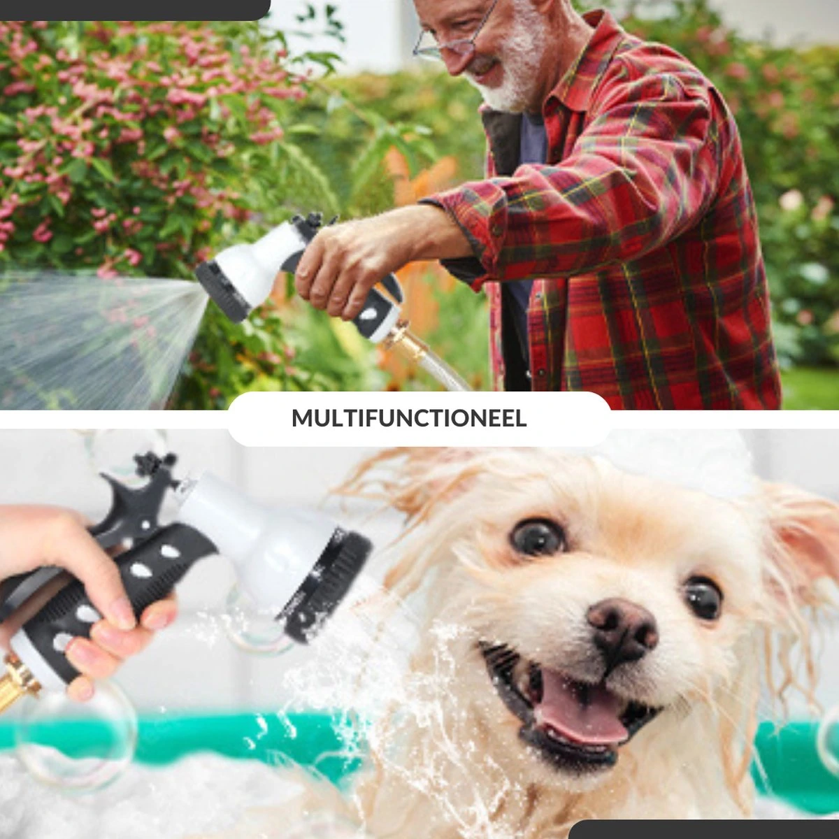 Buxibo - Wandslangenbox 20 Meter + 2 Meter - Tuinslang Met Haspel - 9 Sproei Standen - Slangenhouder 180° Draaibaar - Tuinslanghaspel Zwart+ Gratis Sproeier - Zwart 2 Buxibo - Wandslangenbox 20 Meter + 2 Meter - Tuinslang Met Haspel - 9 Sproei Standen - Slangenhouder 180° Draaibaar - Tuinslanghaspel Zwart+ Gratis Sproeier - Zwart - Image 2