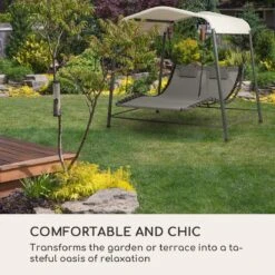 Blumfeldt Palermo Schommelbank - Hollywoodschommel 130 X 207 Cm - Ligbed Met Dak - Schommelstoel Voor 2 Personen - Tuinbank Inclusief Nekkussens - Stalen Frame En Polyester Dak - Grijs 18 Blumfeldt Palermo Schommelbank - Hollywoodschommel 130 X 207 Cm - Ligbed Met Dak - Schommelstoel Voor 2 Personen - Tuinbank Inclusief Nekkussens - Stalen Frame En Polyester Dak - Grijs -Tuinartikelen Winkel 1200x1200 159