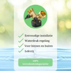 Y Stuk Kraan - Kraan Splitter - Waterverdeler - Buitenkraan - Waterverdeler 2 Weg – Messing - Afzonderlijk Af Te Sluiten -Tuinartikelen Winkel 1200x1200 1611